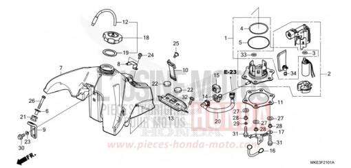 KRAFTSTOFFTANK (CRF450RX) CRF450RXJ de 2018